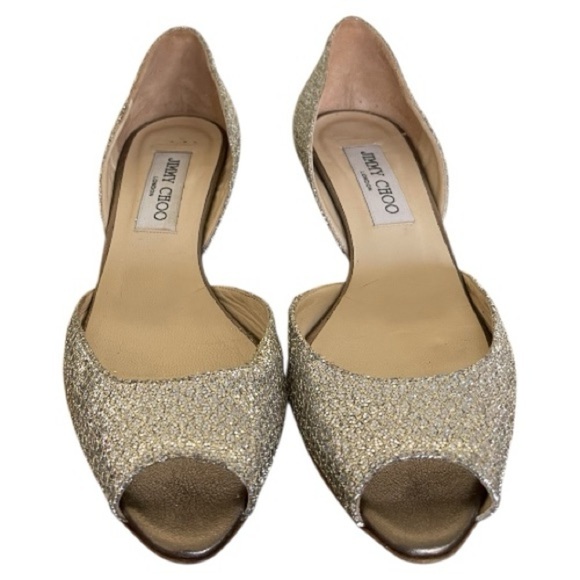 Jimmy Choo Glitter D'Orsay Pumps Size 7 - Picture 7 of 7